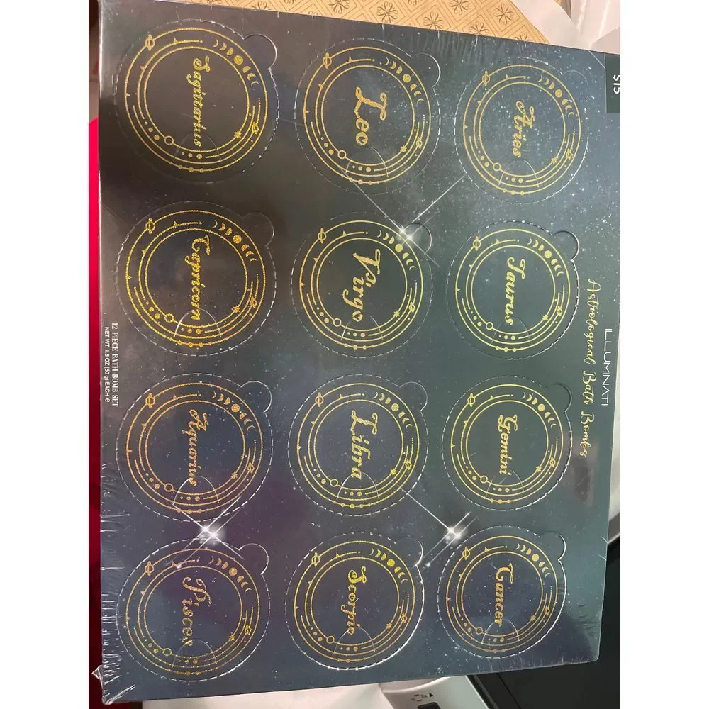 Illuminati Astrological Bath Bombs Set Zodiac Signs‎ Relaxation Gift 12 Piece